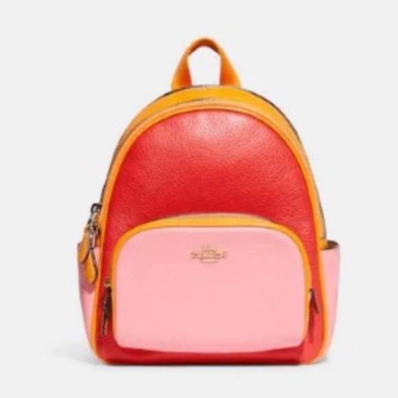 Coach Bags Coach Mini Court Backpack In Colorblock Poshmark